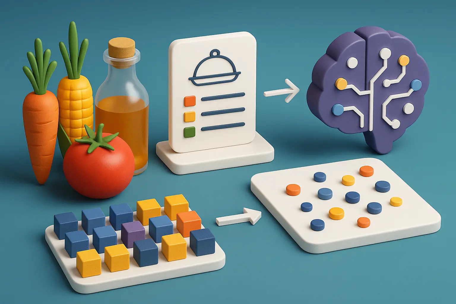 Turning ingredients into recipes via embeddings and AI retrieval
